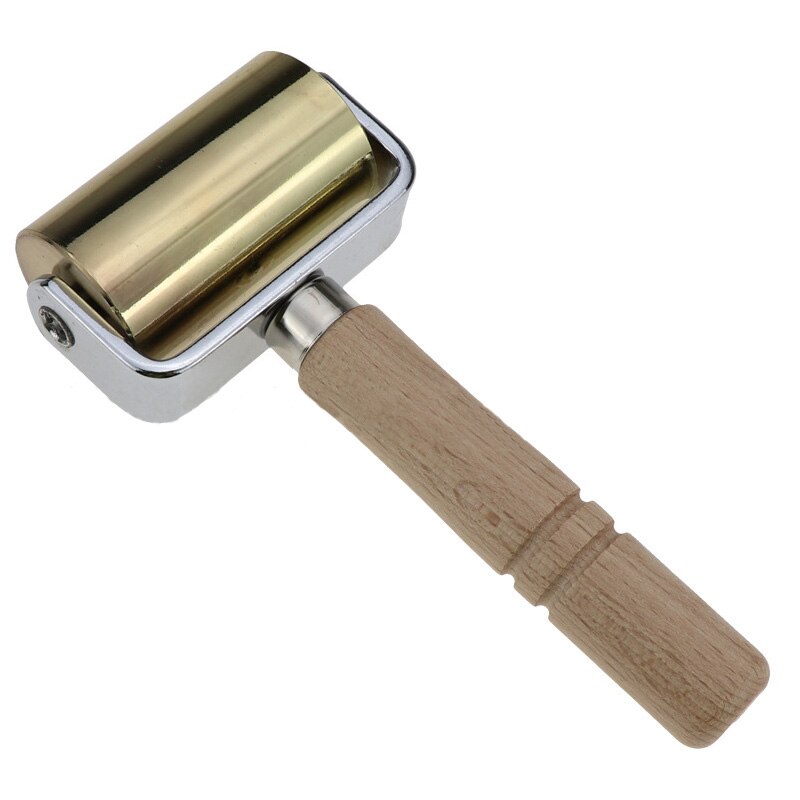 Wood Leather Craft Roller Leathercraft Press Edge Roller for Craft DIY Handmade Hand Leather Pressing Tool for DIY Crafts Making: Golden 140x60x10mm