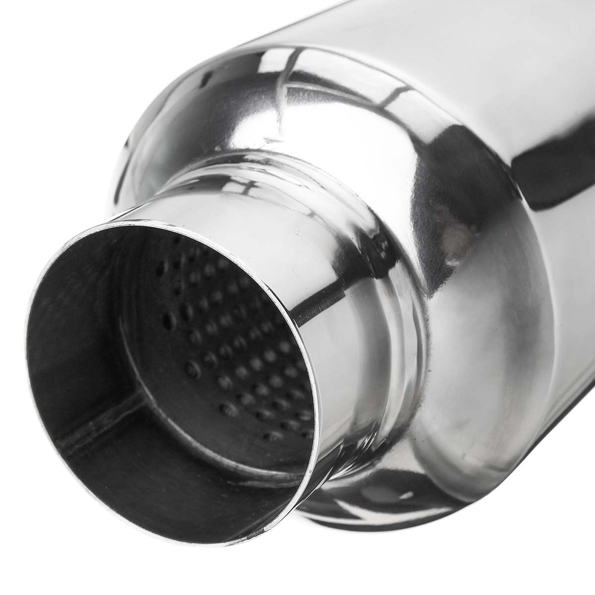 Universal Car Exhaust Muffler Resonator 2.25" Inlet/Outlet Exhaust Tip Pipe Tube Stainless Steel