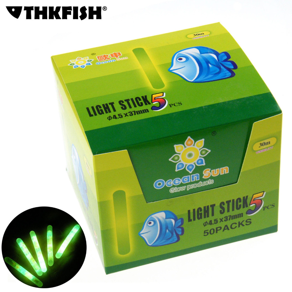 50 Packs/Doos 4.5X37MM-7.5X75MM Vissen Glow Stick Lichtgevende Night Sticks Wand Chemische Fluorescerende Verlichting Stok Pesca