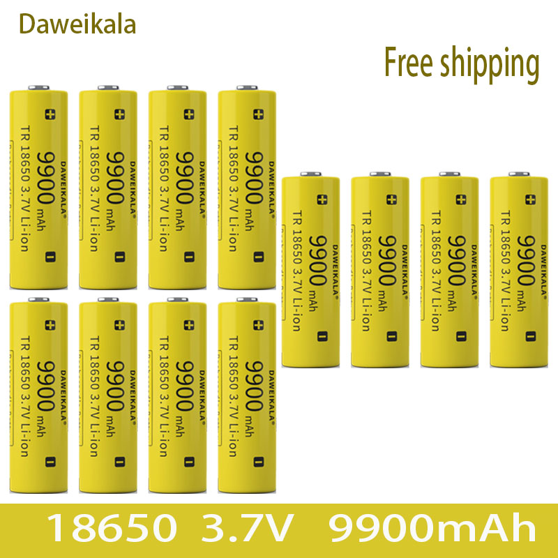 18650 3.7V 9900mAh Rechargeable Battery For Flashlight Torch headlamp Li-ion Rechargeable Battery Pack