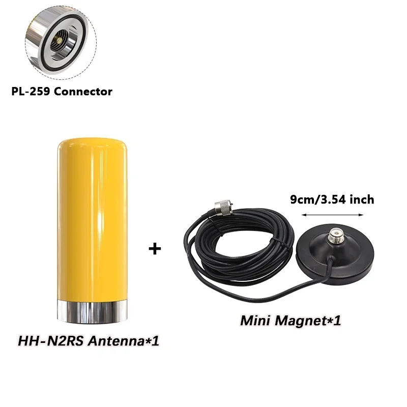 Antena de Radio corta para coche UHF/VHF de doble banda HH-N2RS PL-259 antena 136-174MHz/400-480MHz para IC-980 PRO KT8900 BJ-218 Radio móvil: Azul