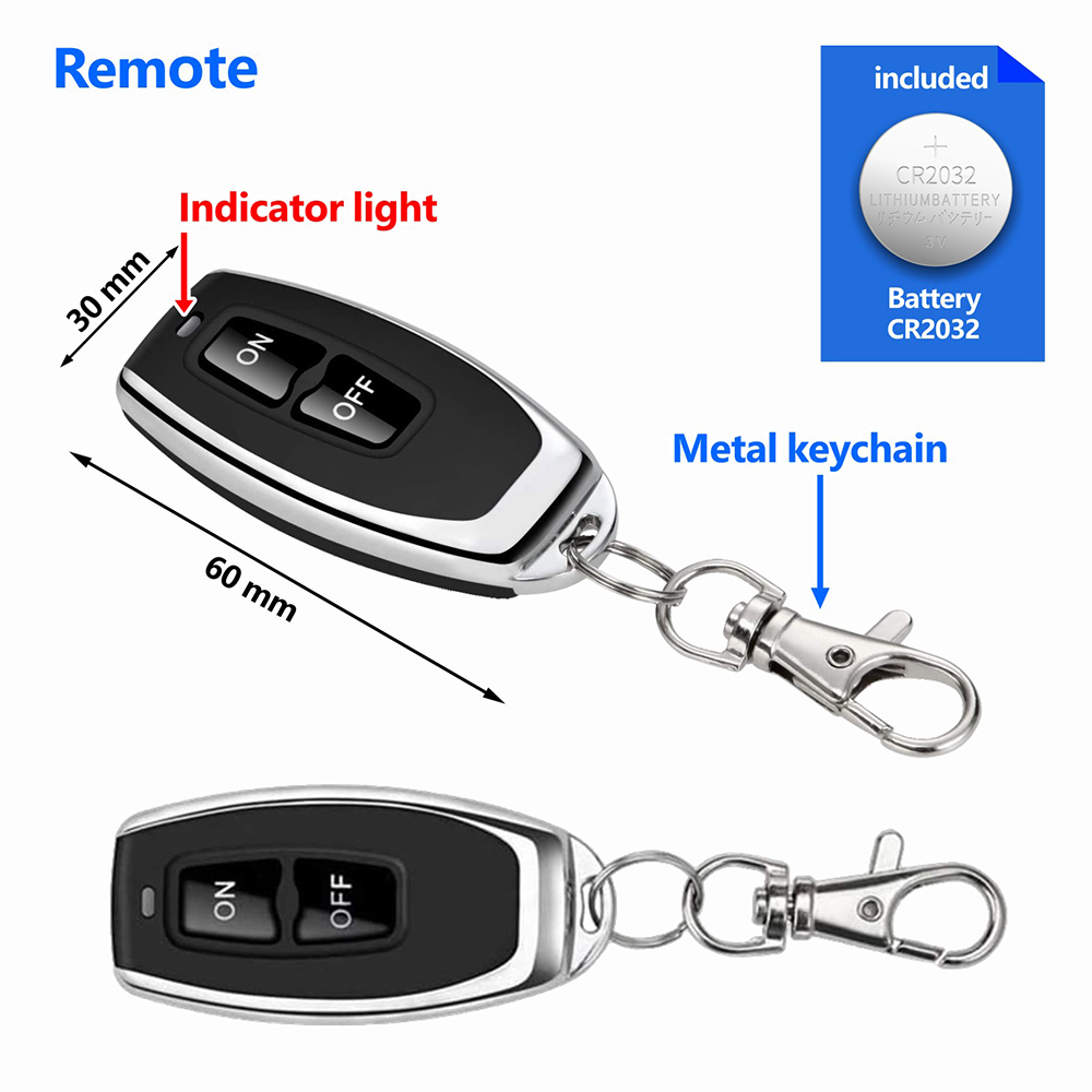 AC 110V 220V 30A relé sistema conmutador de control remoto inalámbrico RF 433Mhz transmisor encendido apagado para calentadores de agua lámpara LED de techo