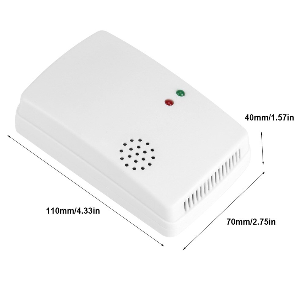 Natural Gas Leak Detector Natural Gas Leak Independent Detector Sensor, 110-240V 85db High Sensitivity Combustible Alarm