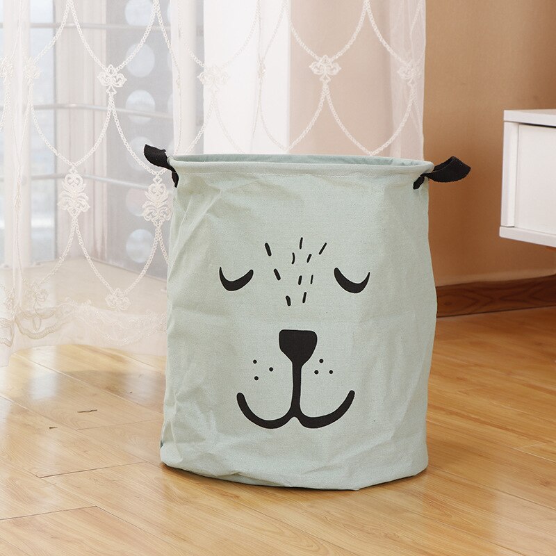 Baby Laundry Basket Foldable Toy Storage Bucket Picnic Dirty Clothes Basket Box Canvas Organizer Laundry Hamper: B