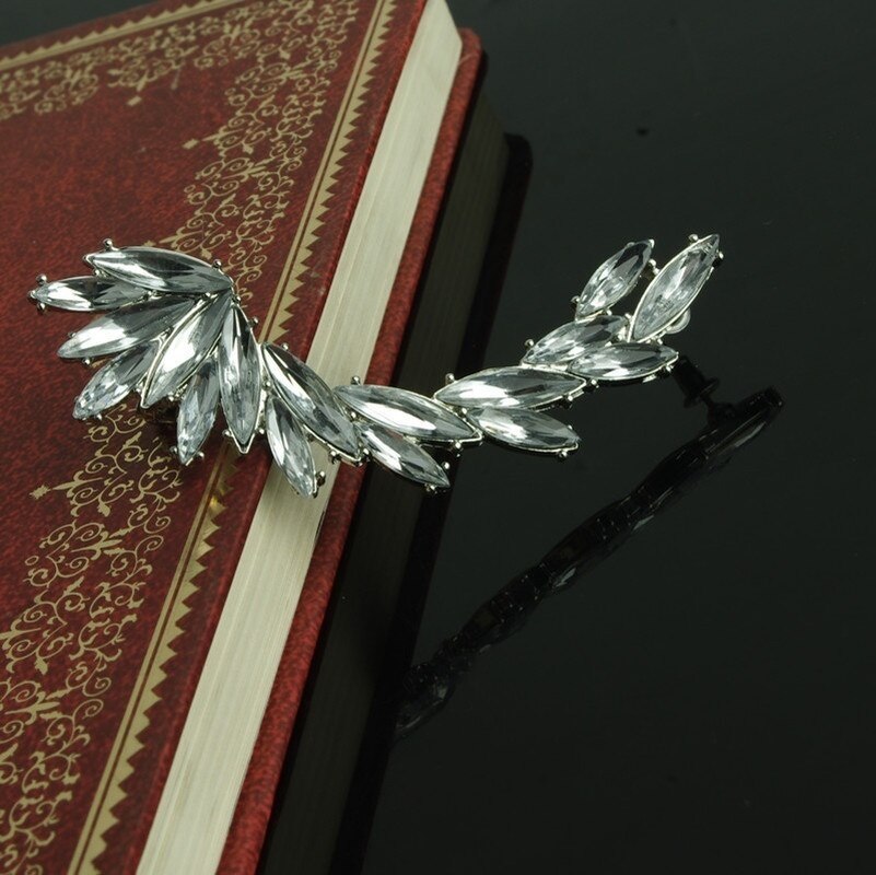 Vintage Punk Gothic Crystal Rhinestone Ear Cuff Wrap Stud Clip Earrings