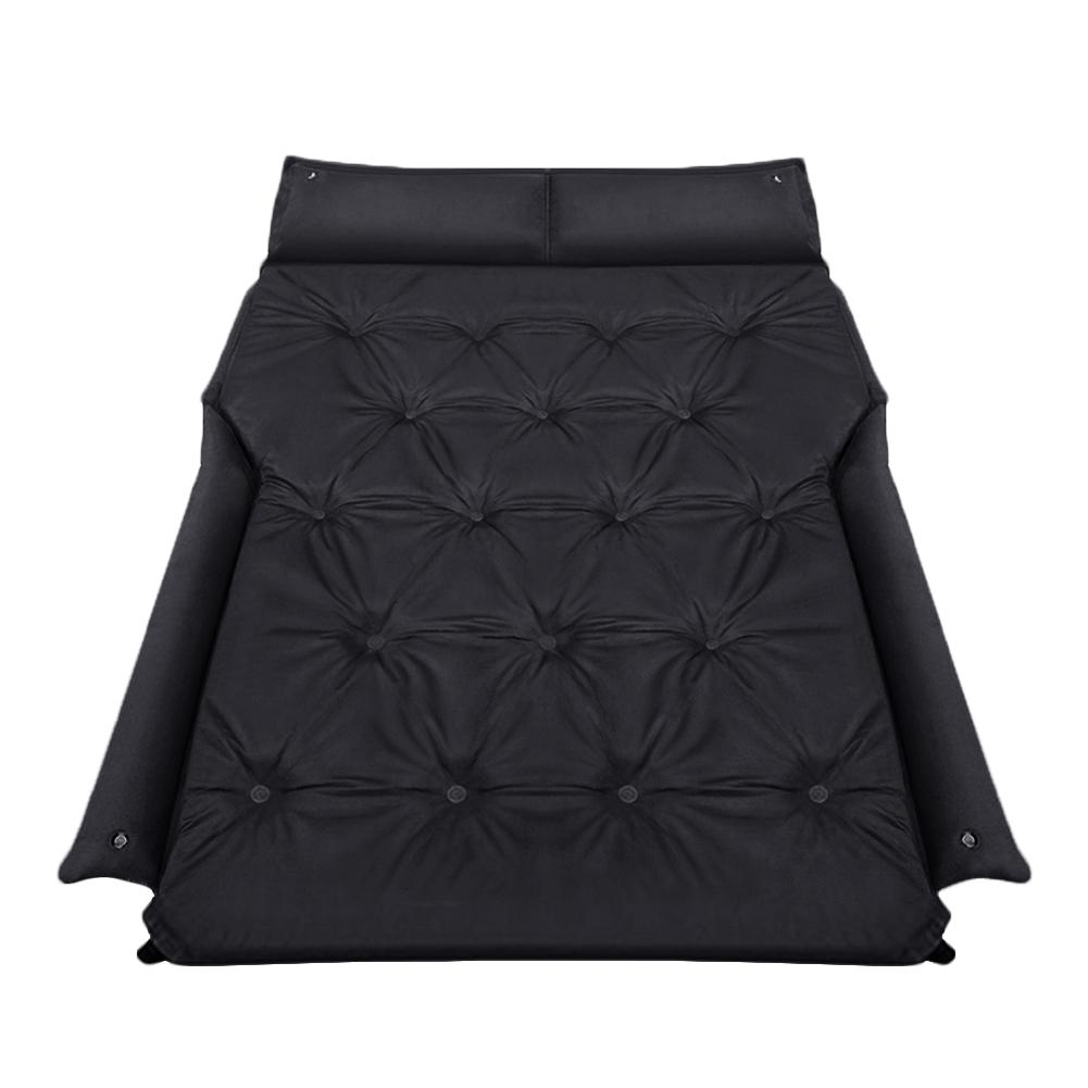 Car Inflatable Bed Travel Sleeper SUV Thickened Air Mattress For Home Air Mattress Portable Camping Outdoor Fast Inflation: Black