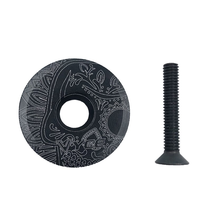 Cubierta de aleación de aluminio para cuenco de bicicleta, tapa superior para vástago de bicicleta, 28,6mm, tubo de horquilla, tapa de auriculares, accesorios de ciclismo: vyce black