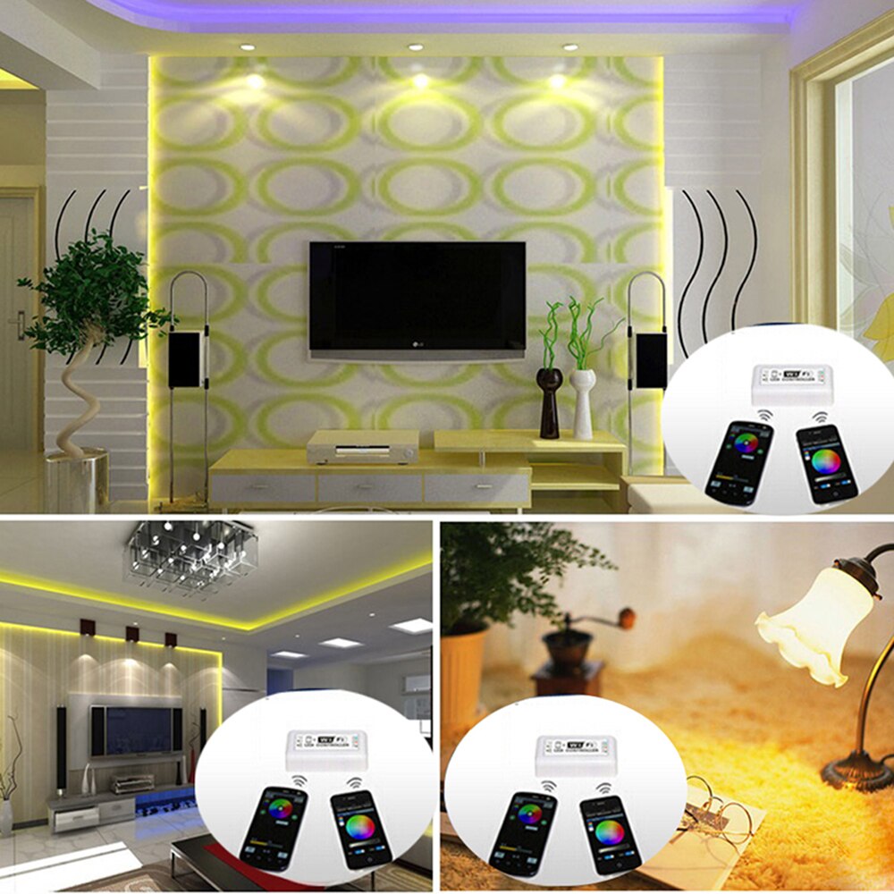 Magic Home DC5V 12V 24V Wireless WiFi LED Controller RGB/RGBW RF IR Remote Alexa Google for 5050 WS2811 WS2812B Pixel led strip