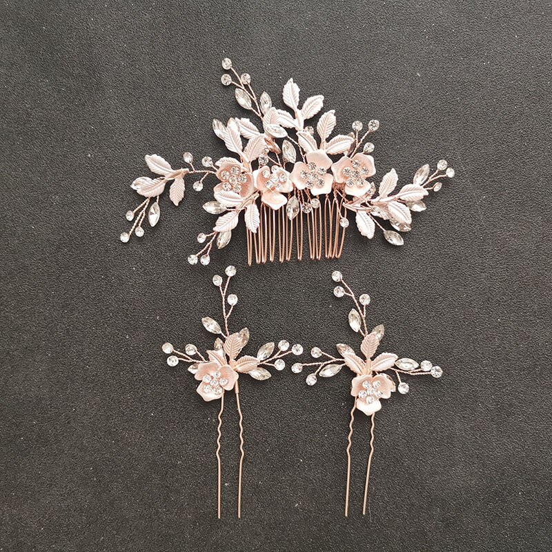 Slbridal handgemaakte oostenrijkse kristal bruids haarspeldjes haarspeldjes haarspeldjes bruidsmeisjes sieradensets