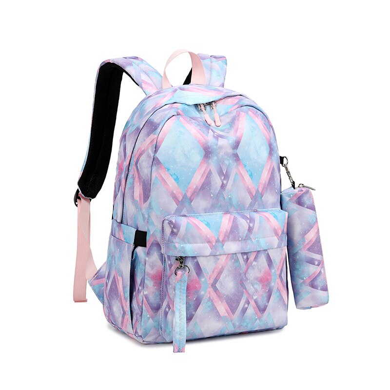Mochila escolar para adolescentes y hombres, de viaje con carga USB morral, informal, para libros, 3 unids/set por Set