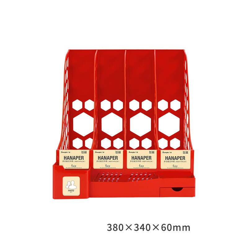 4 Sections Document Rack bookshelf bookcase Document Rack office paper tray Magazine File Holder Organizer School Supplies