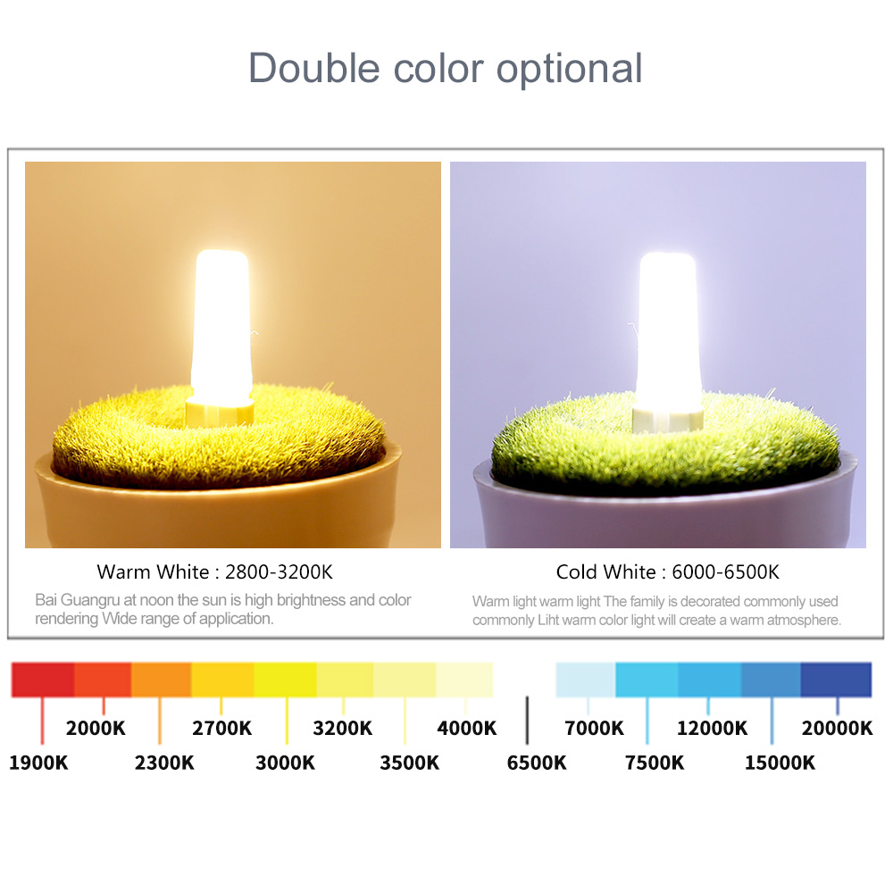 Mini bombilla LED de 12V, CA/CC, 220V, E14, 3W, 6W, 9W, ángulo de haz Dimable, reemplazo de halógeno para luces de araña de cristal, G4, G9, 10 piezas
