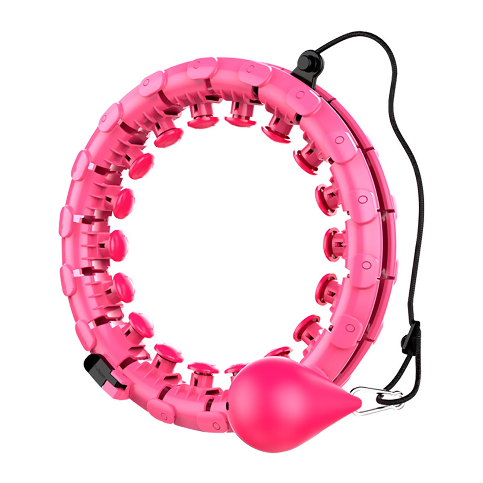 Smart Gewogen Hoepel 24 Knopen Afneembare Voor Gewichtsverlies Buik Massage Yoga Thuis Fitness Smart Hoops Cirkel Niet Adjustabl: Roze