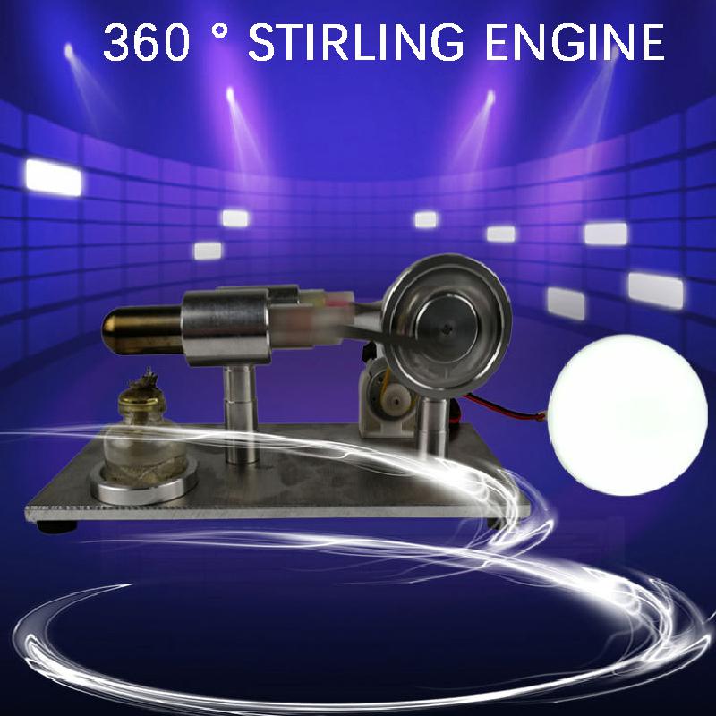 motor Stirling, generador de bombilla grande, combustión externa, microgenerador, modelo de motor, Mini estudiante, experimento de física