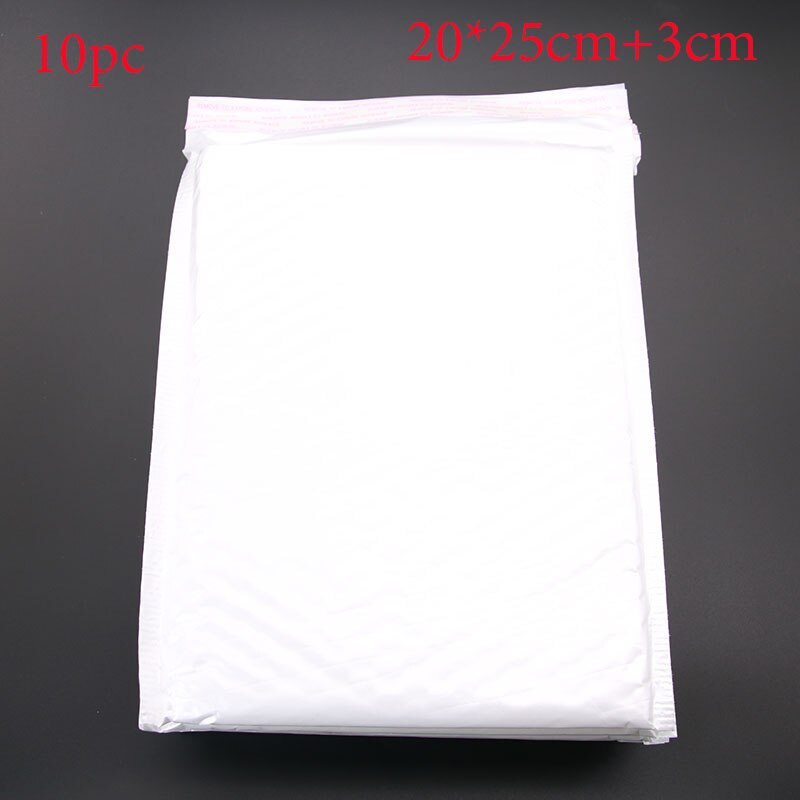 ! 10 stücke (20*25cm + 3cm) Weiß Papier Umschlag Technologie blasiert Tasche