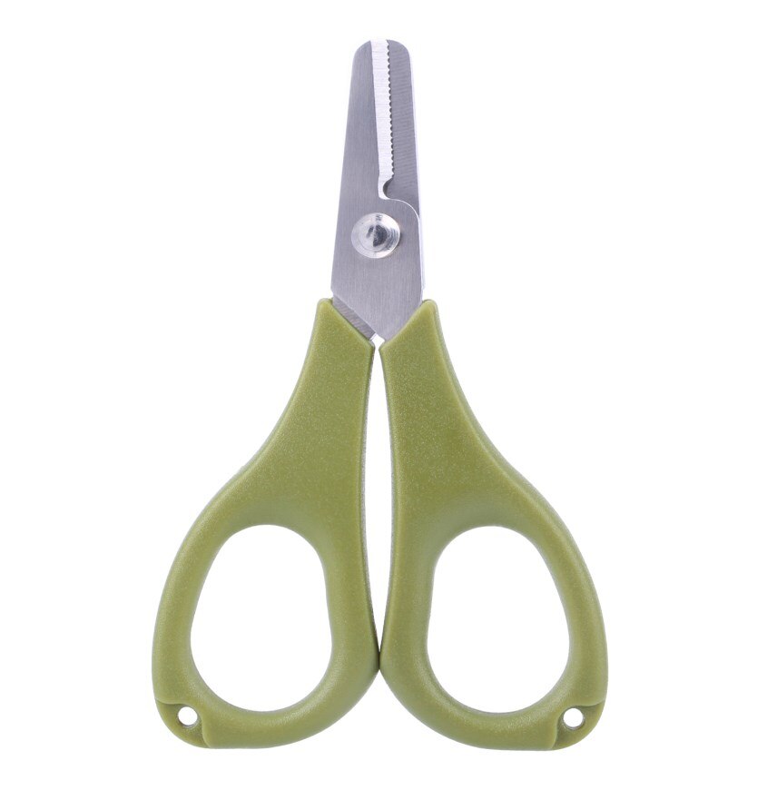 Booms Fishing S01 Braid Line Scissor Fishing Line Scissors with Retractable Badge Holder Carabiner Tackle Boxes Accessorie: Orange