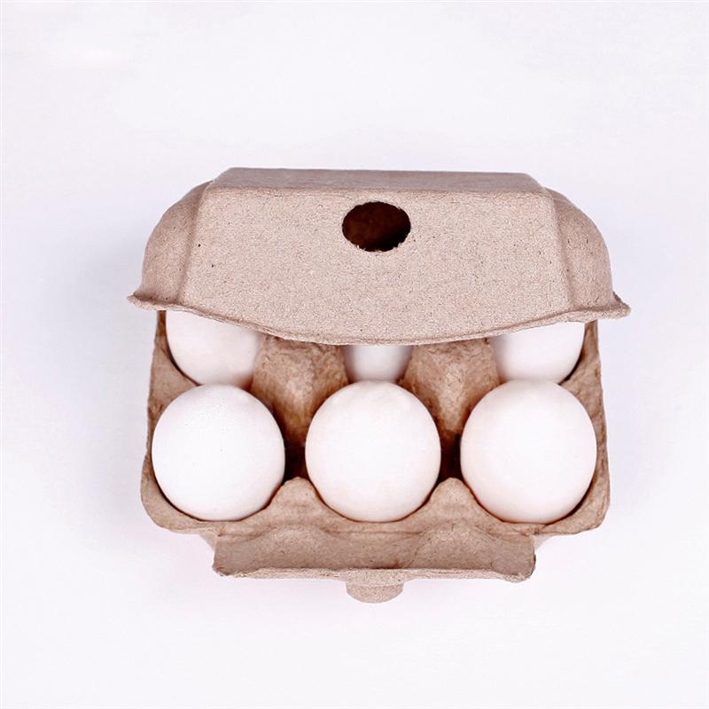 Caja de almacenamiento de huevos plegable, equipo agrícola para pollos, caja de cartón portátil, rejilla de 6 huevos, estante organizador de cocina, 5 uds.