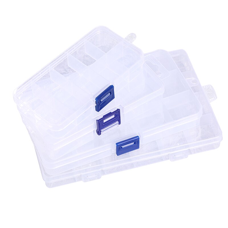 8/10/24/36 Compartment Organizer Box With Adjustable Dividers Plastic Storage Container For Jewelry Craft Diy Bead Sewing