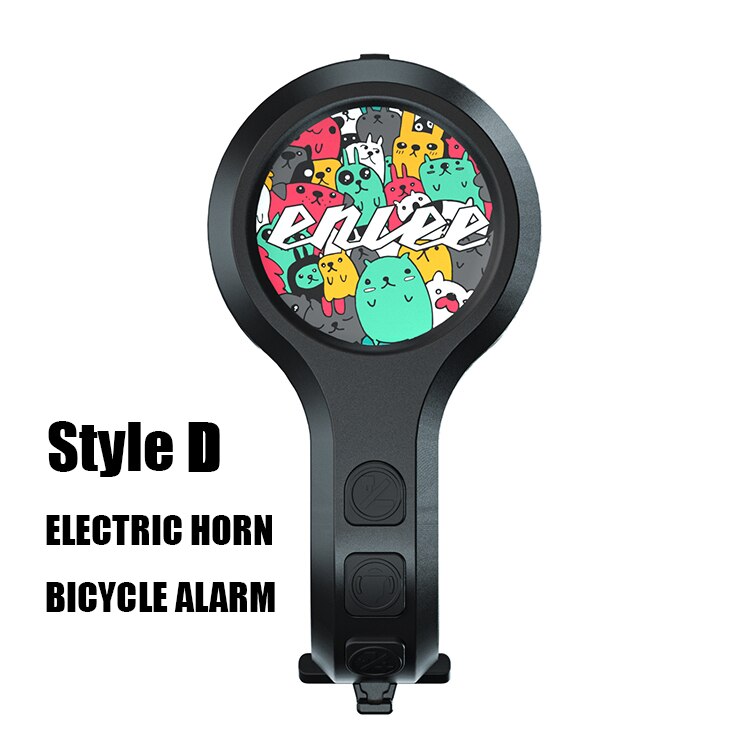 Enlee Bike Electric Horn Super Loud MTB Bell Road Cycling Bell Alarm Bicycle Anti-theft Device: Style D
