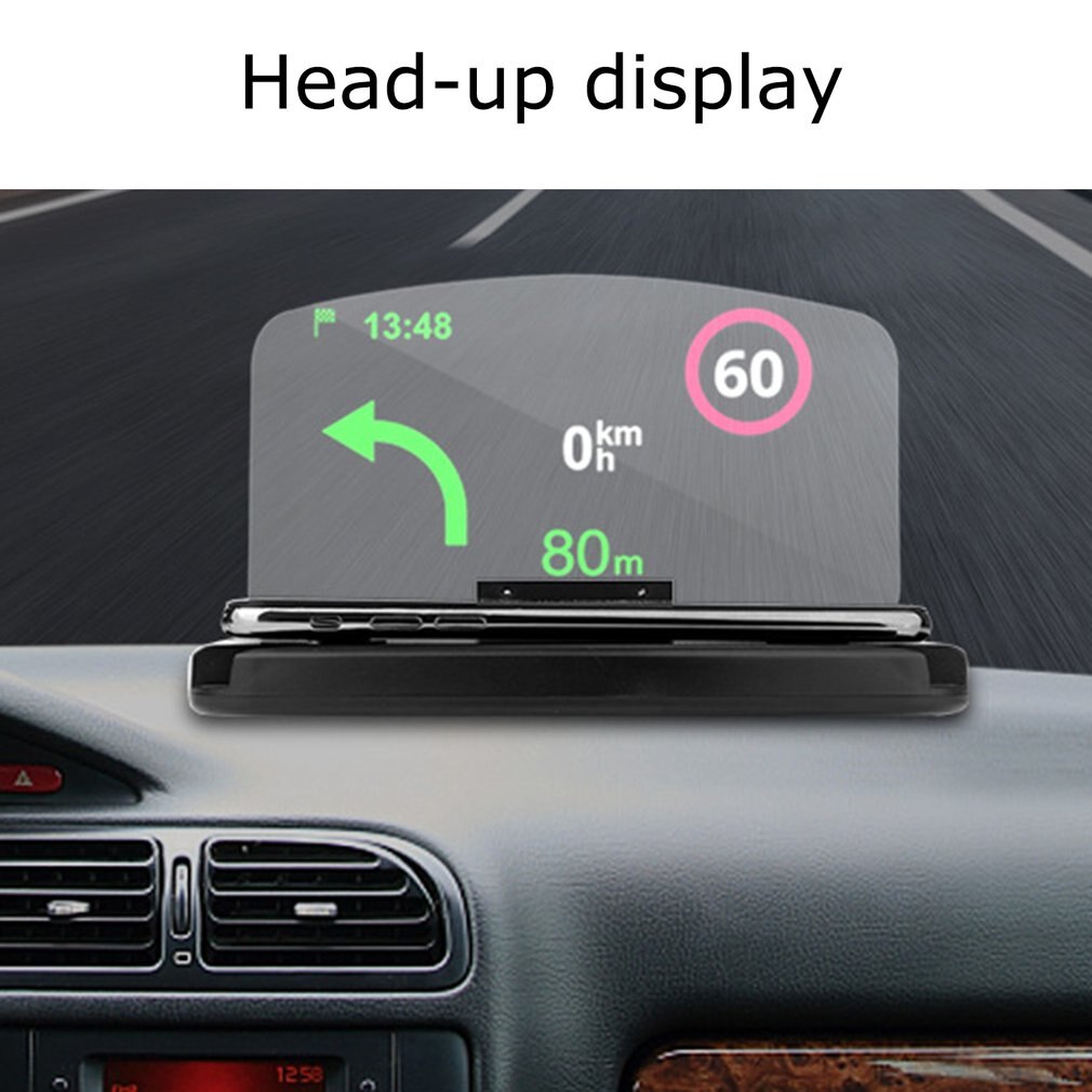 1 stk mobiltelefonbeslag hud bilnavigation projektor head-up display qi trådløs oplader bilbeslag