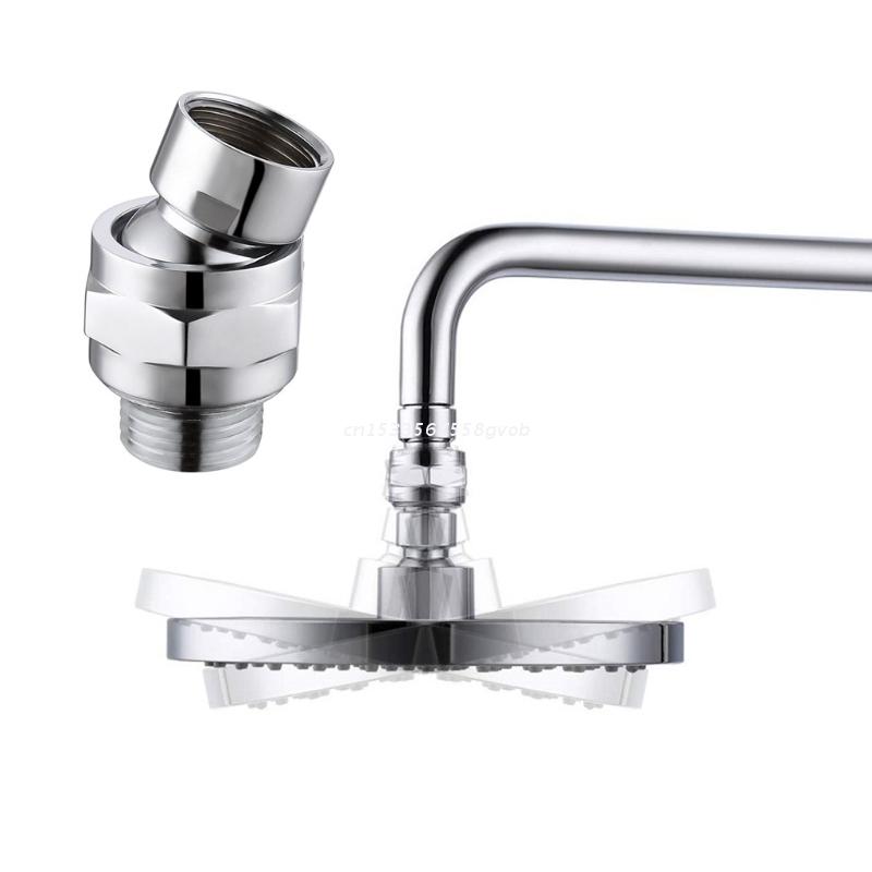 Bathroom Shower Arm Joint Copper Shower Adapter Connector Ball Joint for Tub Angle Adjustable Swivel Shower Arm Adapter