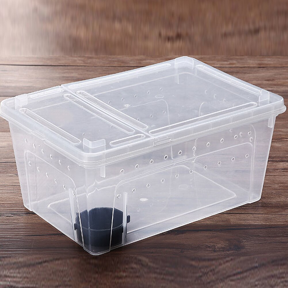 Scorpion Reptile Box Terrarium Food Feeding Transparent PP Transport Lizard Container House Insects For Snake Spide Habitat