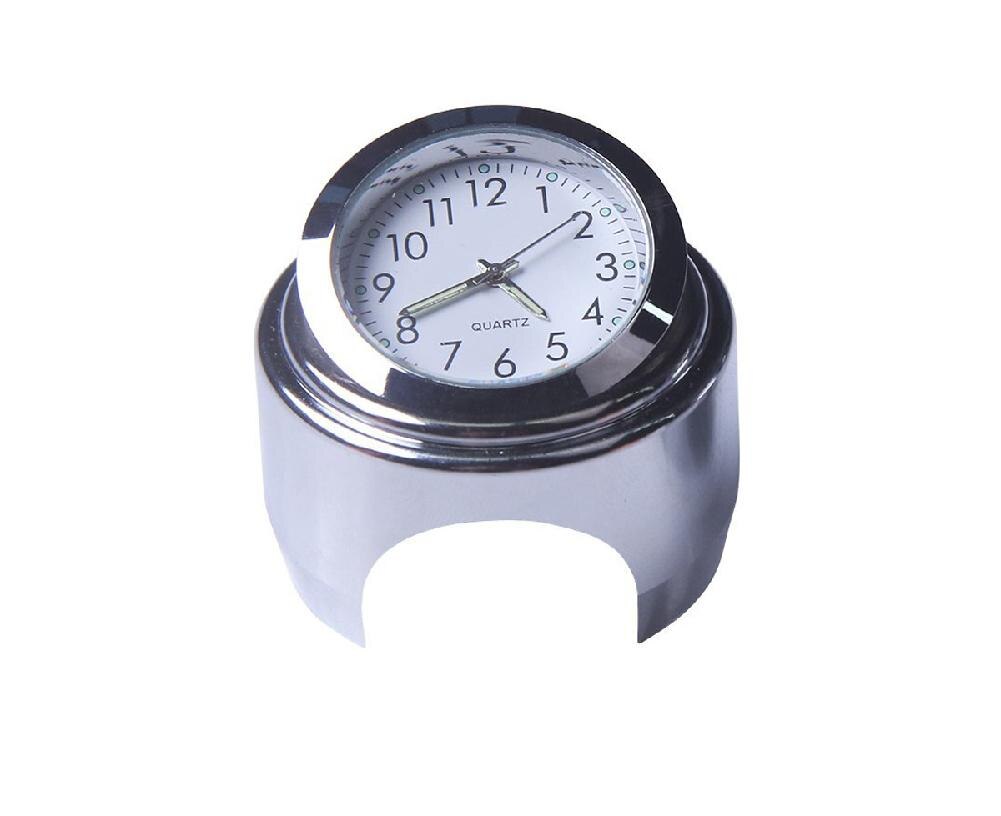 22-25MM Motorrad Lenker Uhr Thermometer Moto Lenker Montieren Zifferblatt Uhr Uhr Thermometer Temp Gauga für Yamaha Kawasaki: Weiß Uhr Uhr