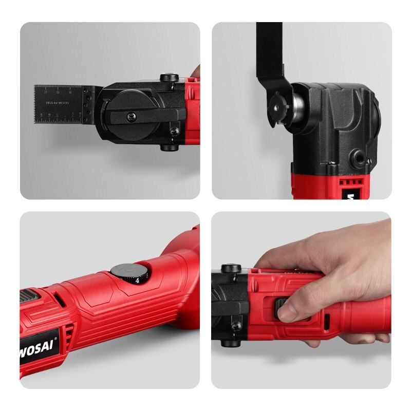 VVOSAI-herramienta oscilante eléctrica, herramienta eléctrica reacondicionada, 6 velocidades variables, 20V, recortadora inalámbrica