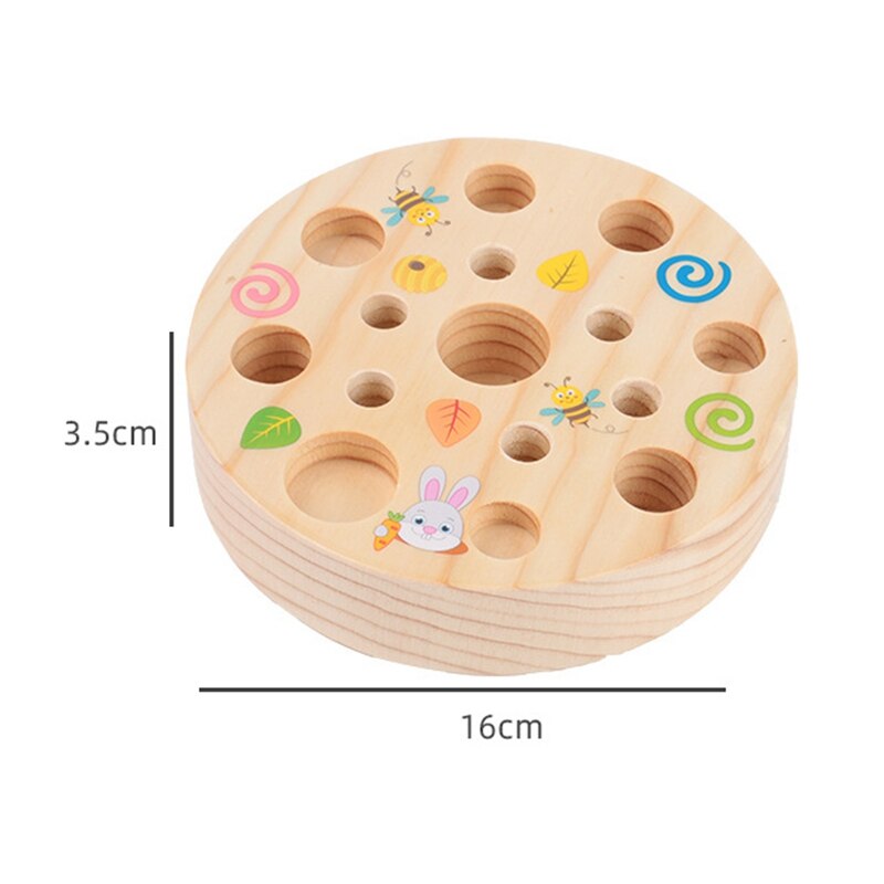 Boy and Girl Wooden Fishing Game Early Education Puzzle Childrens Bird Catching Insects Feeding netic Play