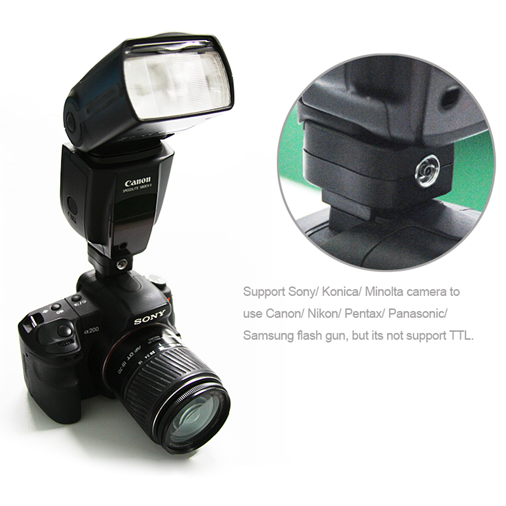 Pixel TF-325 convertisseur d'adaptateur de chaussure chaude à la prise de synchronisation de PC pour Sony Alpha Minolta Konica comme FS-1100 FS1100