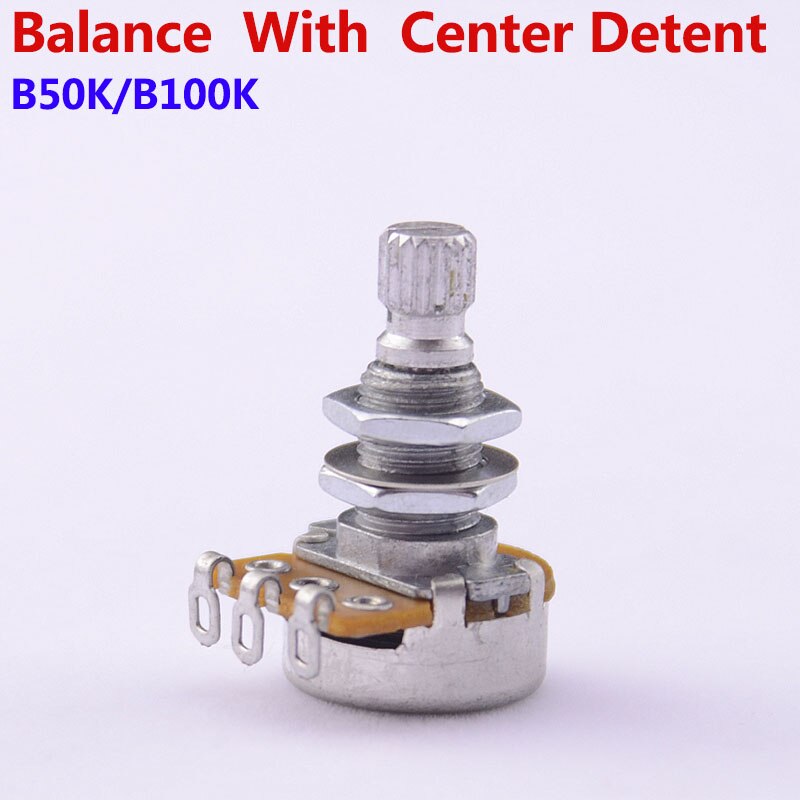 【Made In Korea】 1 Stuk B50K/B100K Balans Potentiometer (Pot) Met Center Detent Voor Elektrische Bas