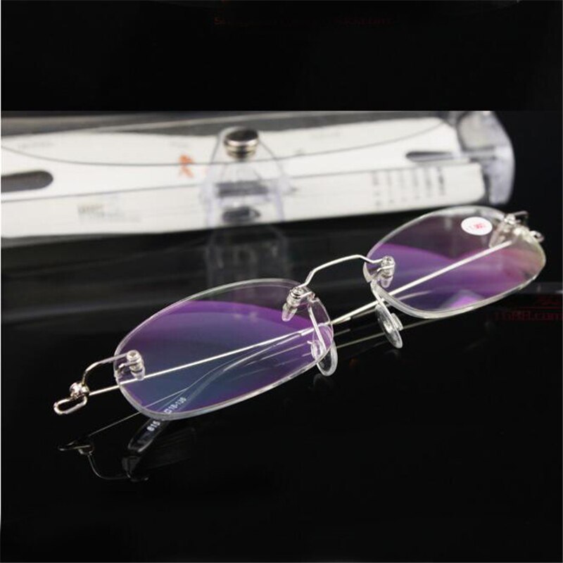 Gafas de resina sin marco para miopía, lentes ultralivianas en caja para miopía, para hombre y mujer, 1,0-1,5-2-2,5-3-3,5-4,0
