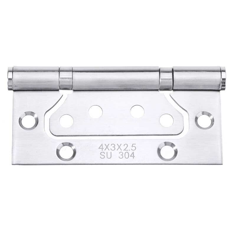 Flush Door Hinges 4" Stainless Steel Large Cabinet Cupboard Wardrobe Hinge For Door Household Hardware Fitting