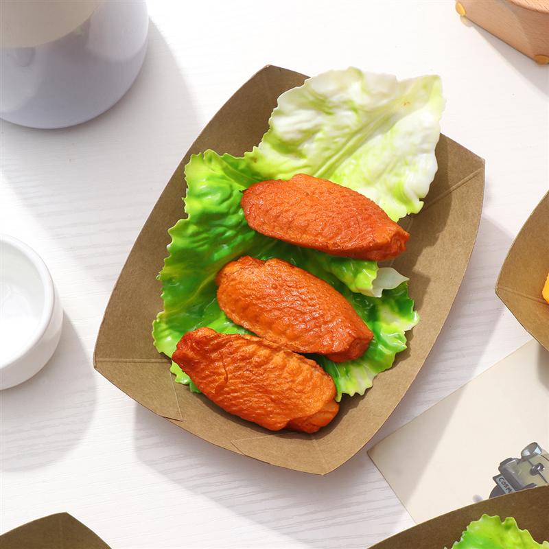 50Pcs Vorm Nemen Containers Fold Kraftpapier Doos Lunch Salade Doos Wegwerp Party Snack Boot box Voor Party