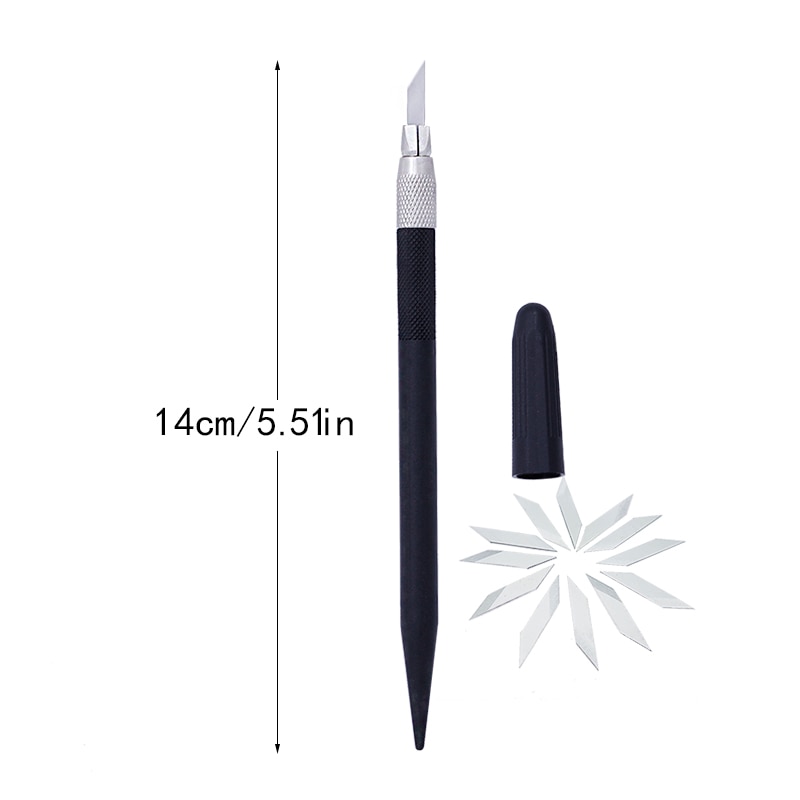 MIUSIE Craft Artwork Cutter Leather Sculpture Carving Knife Razor Tool with 10 Blades Model Repairing Sculpture Scalpel Knife