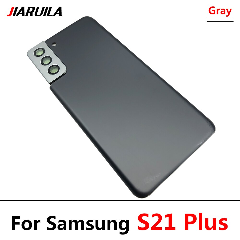 Terug Glas Vervanging Voor Samsung S21 Ultra Batterij Cover Achterdeur Behuizing Case Met Lijm Sticker Voor Samsung S21 Plus: S21 Plus Gray
