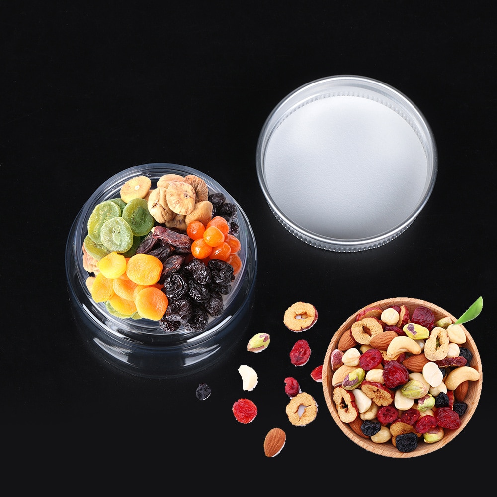 1 PC 30-250 Ml Empty Jar Aluminum Cap Refillable Food Tin Pot Containers Empty Transparent Bottle Kitchen Storage Container