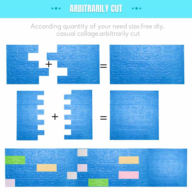 Naklejki ścienne 3D cegła wzór samoprzylepna tapeta wodoodporna DIY 70*77cm 3D marmurowa ściana z cegły papiery robić pokoju dziecięcego