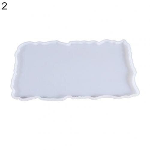 Craft Tray Plate Fruit Bowl Silicone Square Rectangle Shape Resin Mold DIY Tool: 2