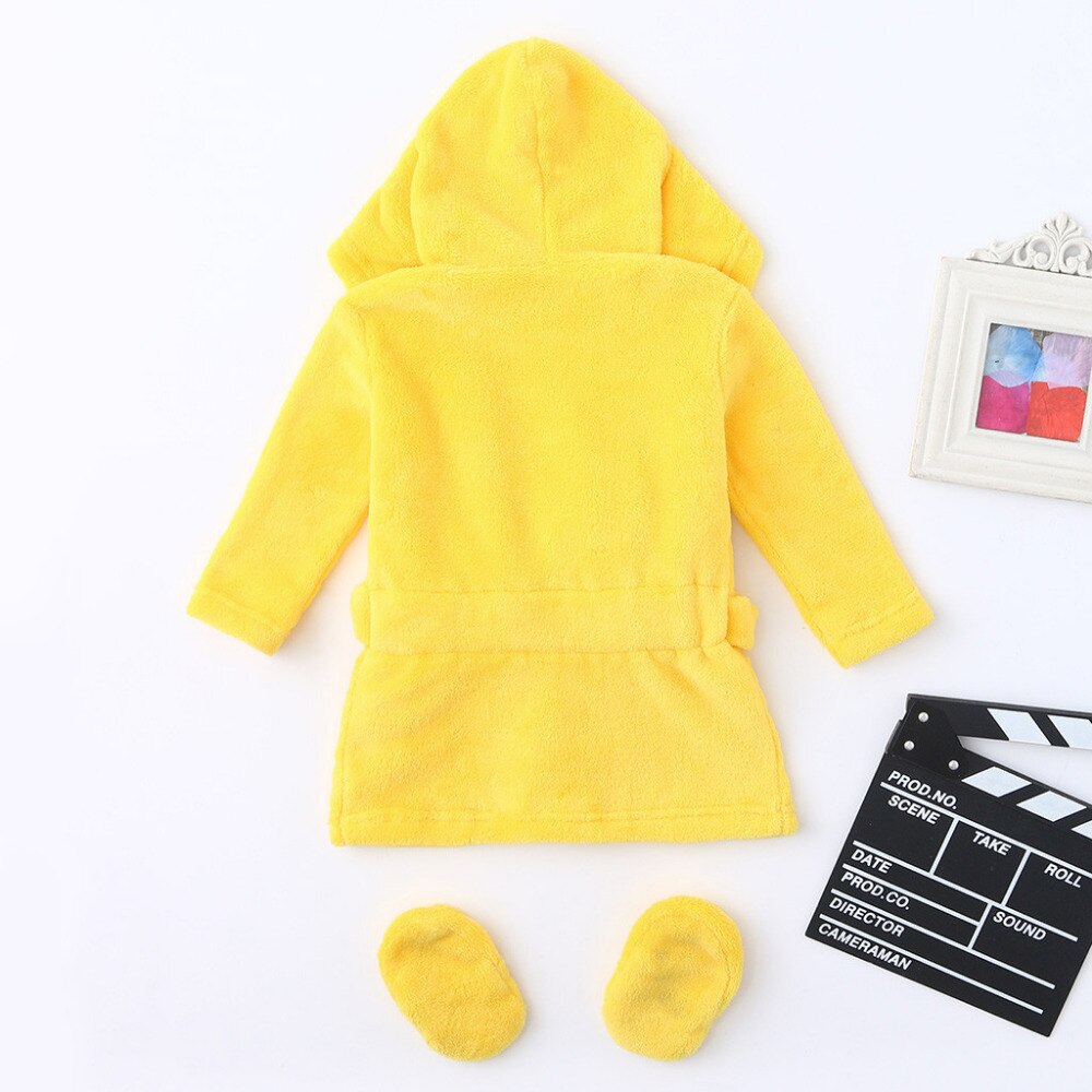 Inverno bonito quente roupões de banho infantil meninos meninas dos desenhos animados coelho joelho-comprimento banho robe com capuz robe peignoir albornoz pijamas