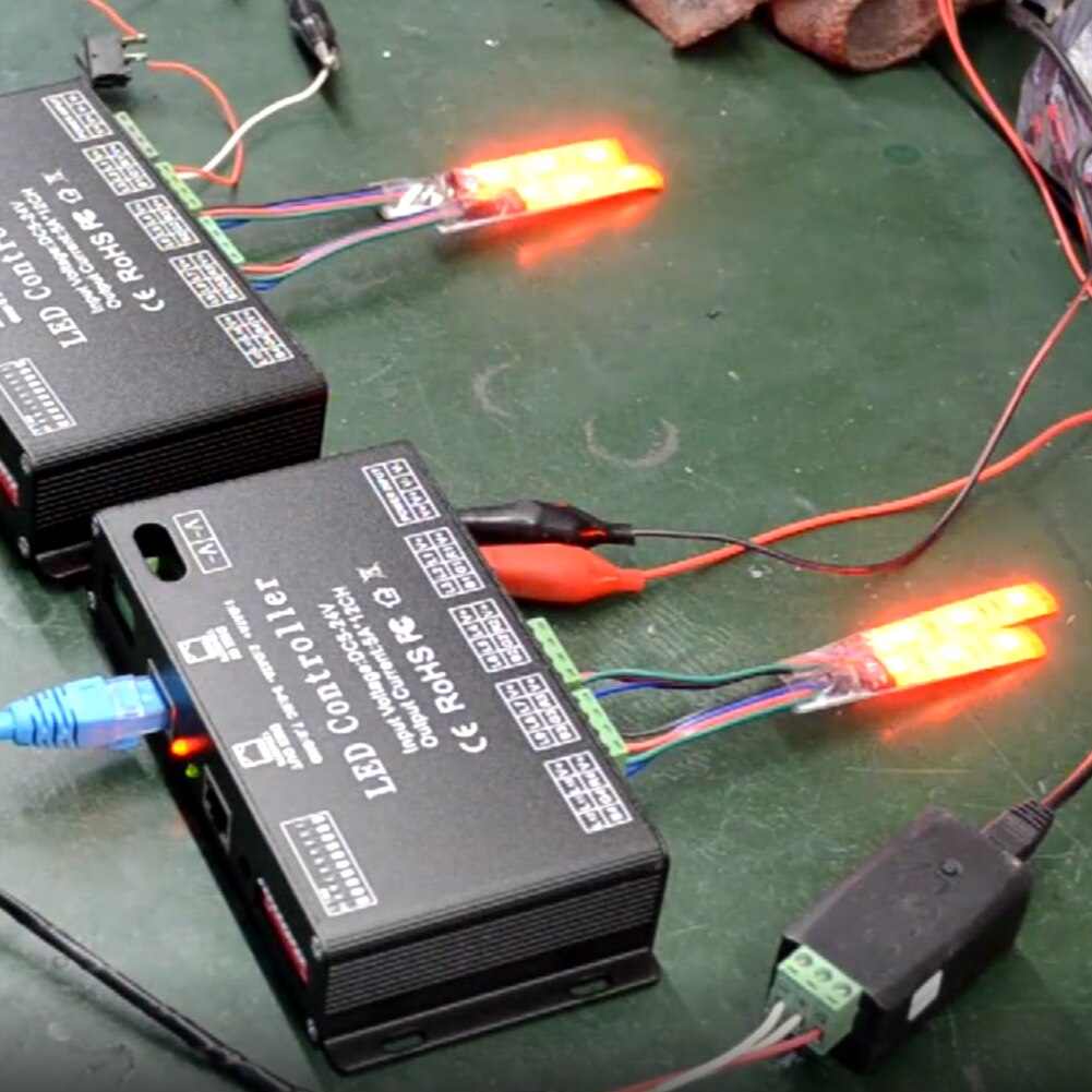 LED Strip Controller DC5V-24V 12 canali RGB DMX512 LED Controller DMX Decoder luce domestica Dimmer Driver Dropshipping convenienza