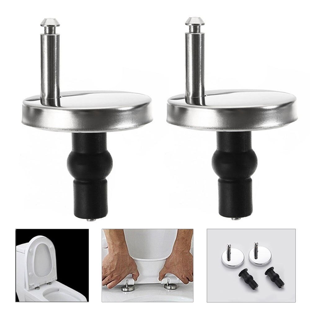 2 Set Toilet Seat Hinge Fixings, Slow-close Toilet Seat Hinges, Top Fix Nuts Screws Quick Release Hinges Fittings Replacement