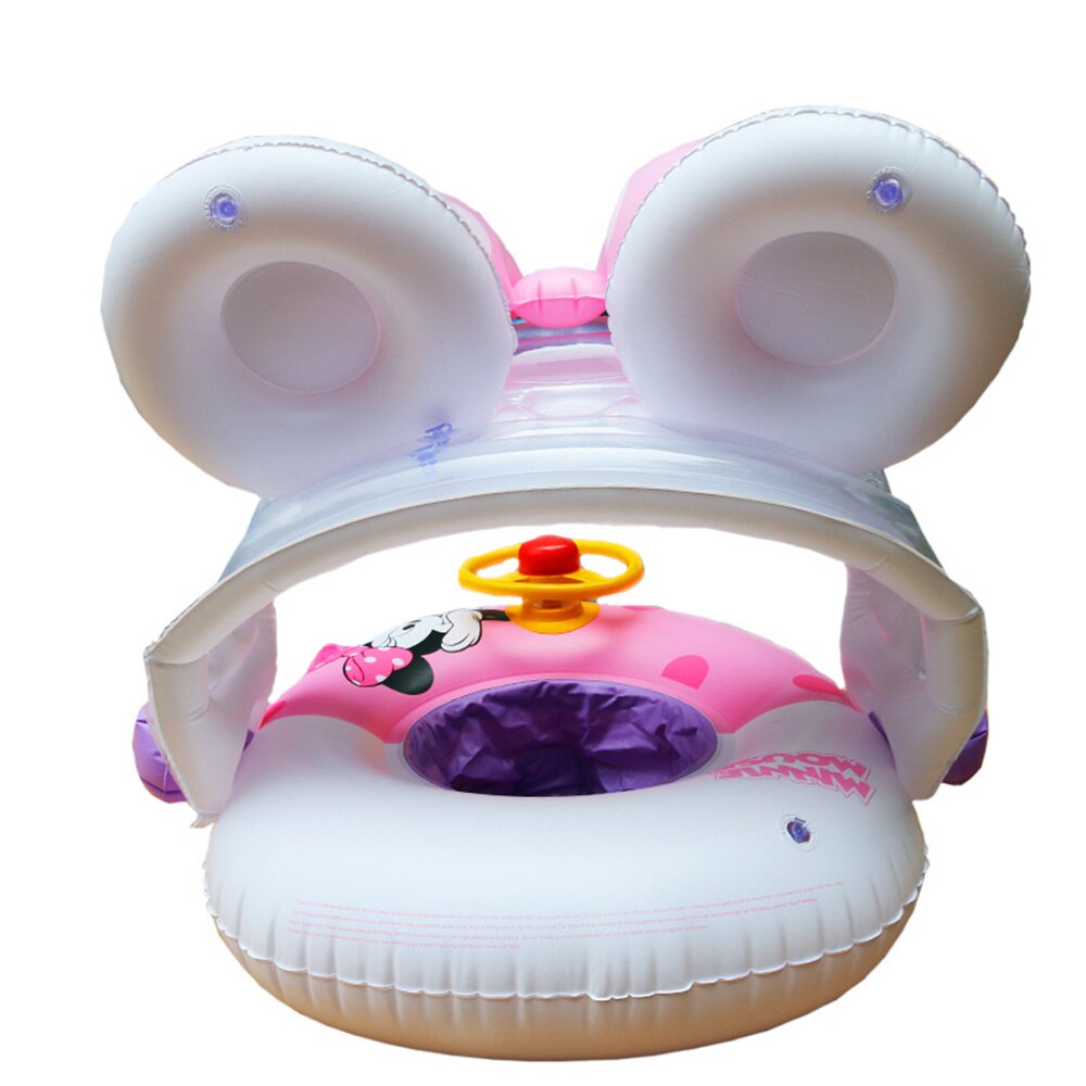 Flotador de piscina para niños de 0 a 5 años con sombra, flotador de piscina inflable, Flotador para asiento de bebé, juguetes de piscina para verano