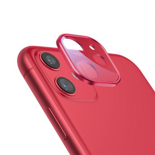 Støvtæt telefon bagkamera linse beskyttelsesfilm cover til iphone 11 pro max anti-reflekterende ultra-tynd anti-ridse cover: Rød til iphone 11