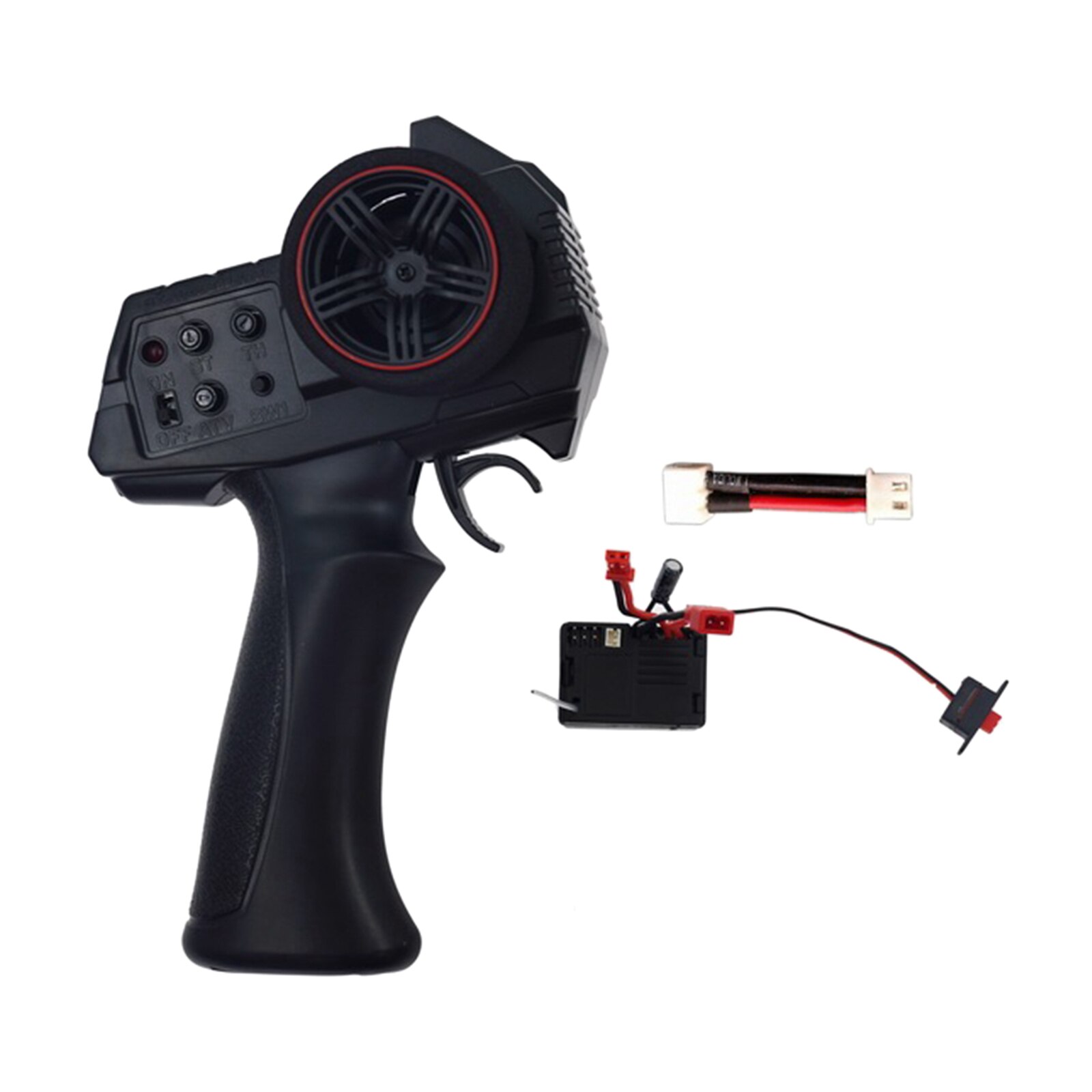 AX7S 2.4G 3CH RC Transmitter w/ Receiver Set LED Display for RC Car Vehicles Boat Tank