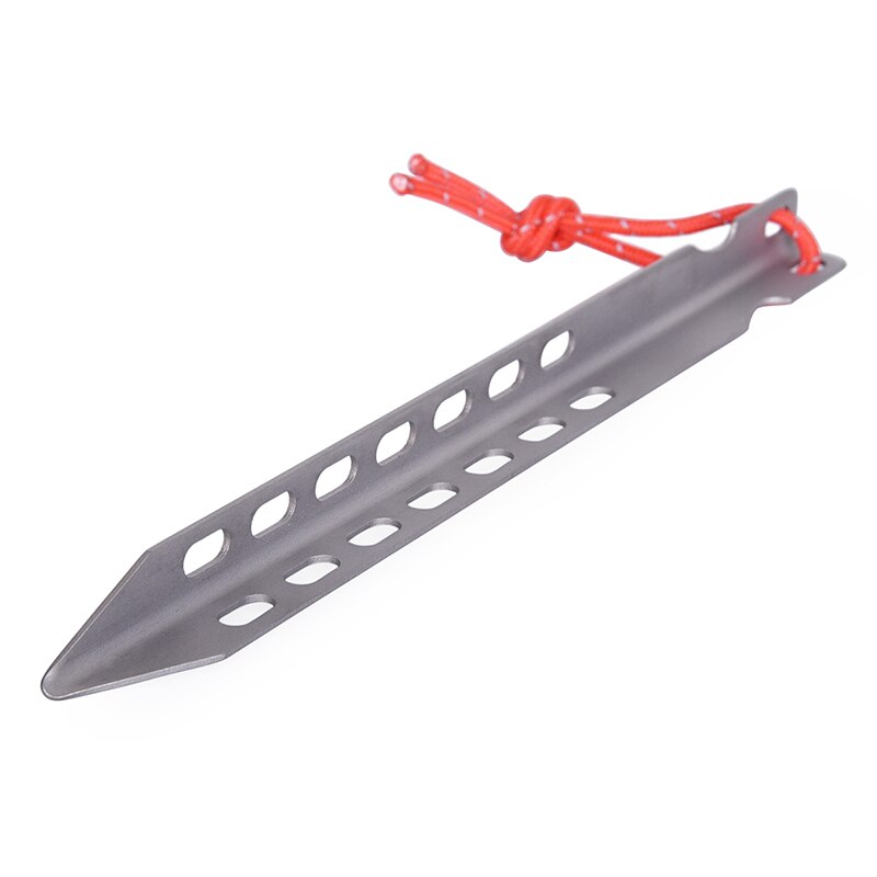 Leichte titan-zeltnägel, v-förmig, mit seil, campingausrüstung, wanderausrüstung, outdoor-reisezeltzubehör, 165mm stück