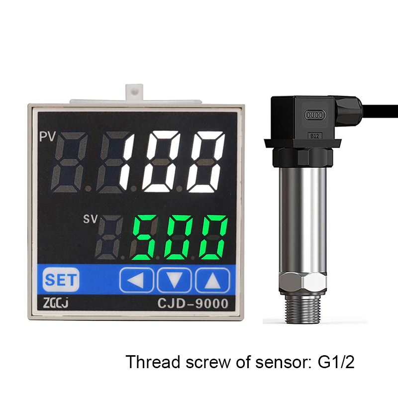 0-0.5BAR 1BAR 10BAR 50BAR 100BAR 300BAR Pressure meter with relay and SSR output with low and high alarm output control gauge: WHITE / 0-10Mpa