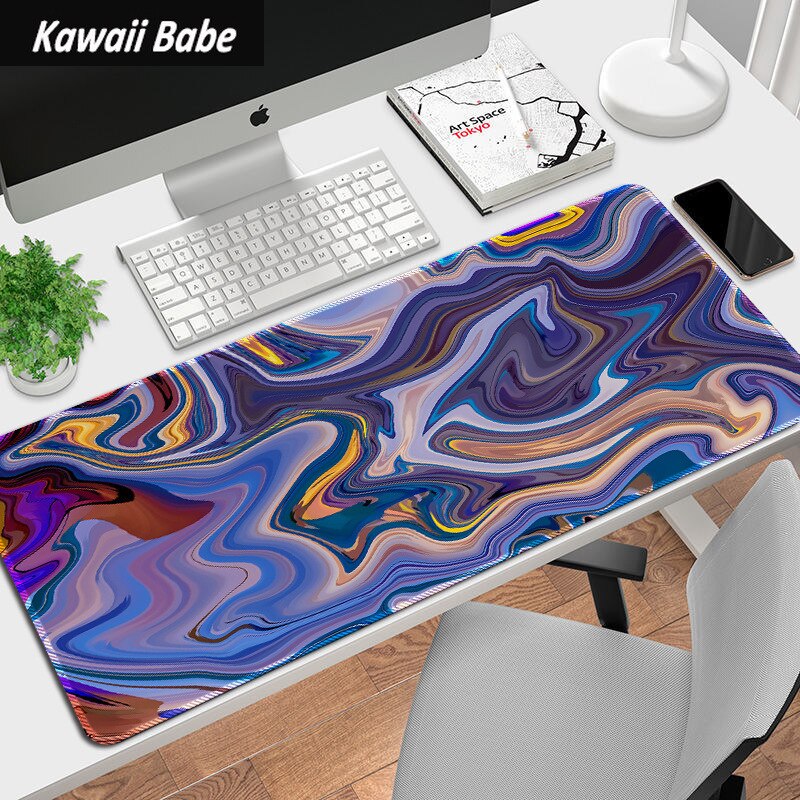 Abstract Fluid Pattern Laptop Mouse Mat Desk Pad Mouse Pad LARGE XLCreative Writing Desk Mat Deskpad Home Decor for Keyboard: J 300x800x2mm
