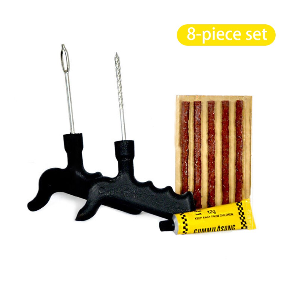 6/8 Stuks Auto Band Reparatie Tools Motorfiets Tubeless Punctie Plug Tyre Reparatie Lijm Spikes Voor Autobanden Auto tool Kit