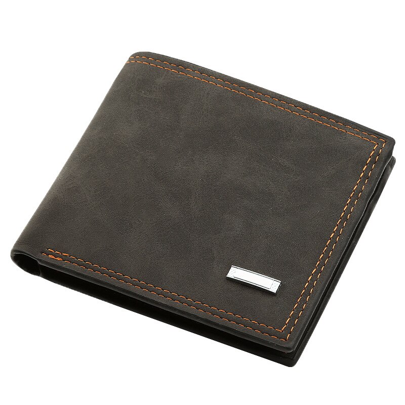 Homme Porte-Monnaie Multifonctionnel Couleur Unie PORTEFEUILLE EN CUIR SYNTHÉTIQUE POLYURÉTHANE Horizontales Courtes Carré Tout-match porte-carte décontracté